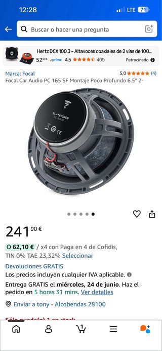 Focal PC 165 SF Altavoces Coche 6.5