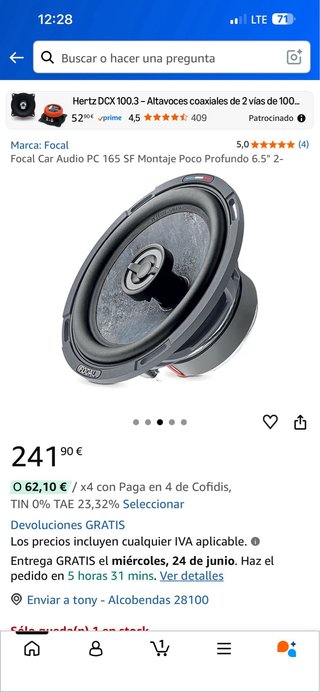Focal PC 165 SF Altavoces Coche 6.5