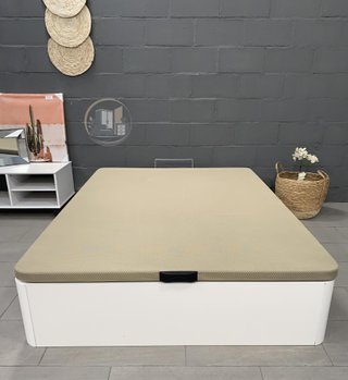 Canapé abatible de madera color blanco