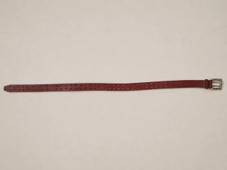 Cinturón Cuero Marrón Vintage Perforado