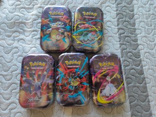 Lote 5 Latas Pokemon Megaevolución