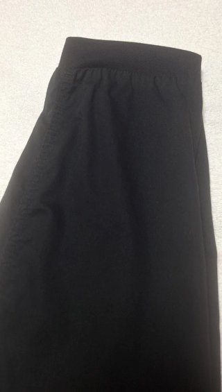 Pantalón doble cintura mujer negro