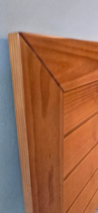 Cabecero de cama de matrimonio de PINO MACIZO
