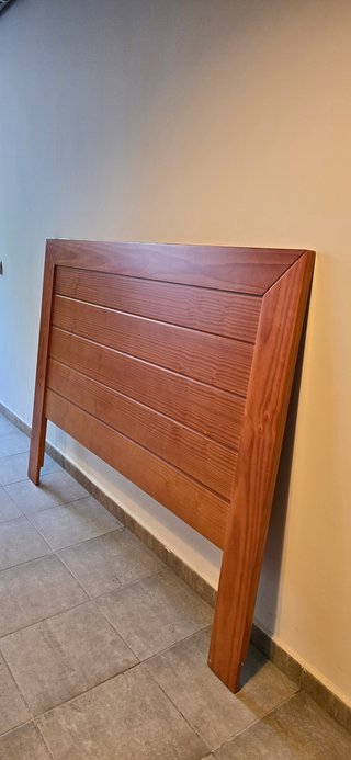 Cabecero de cama de matrimonio de PINO MACIZO