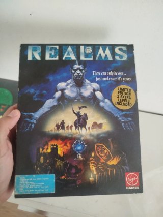 Realms PC IBM Virgin Games - Scatola e Floppy Disk