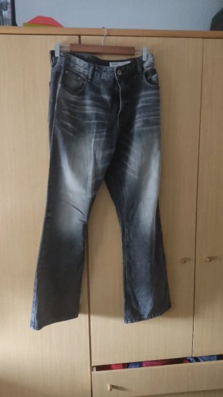 Pantalón vaquero gris Baggy lavado