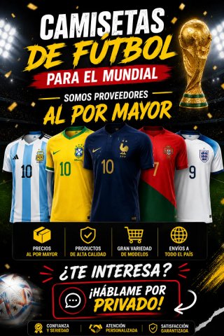 Camisetas de mundial. Leer descripción