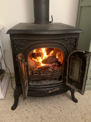 Chimenea de Hierro Fundido Negra