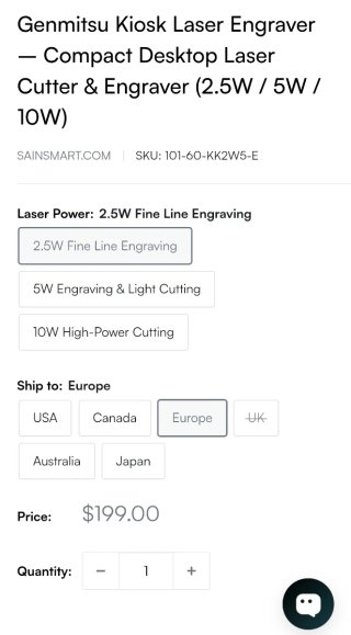 Grabadora Laser Genmitsu 2.5W PRECINTADA