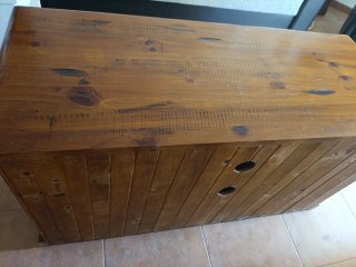 Mueble TV madera rústico