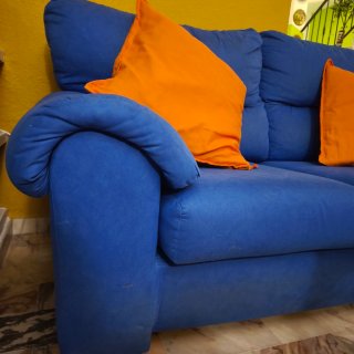 Dos Sofás de 2 y 3 plazas azul