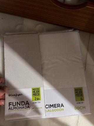 2 Fundas Almohada El Corte Inglés 45x75cm