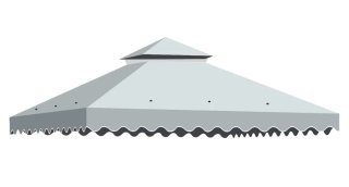 Cubierta Repuesto Cenador 3x3m Gris