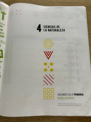 Libro Ciencias Naturales 4° primaria. Edelvives.