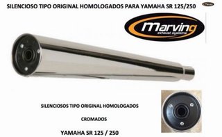 Silencioso Marving Yamaha SR 125/250 Negro