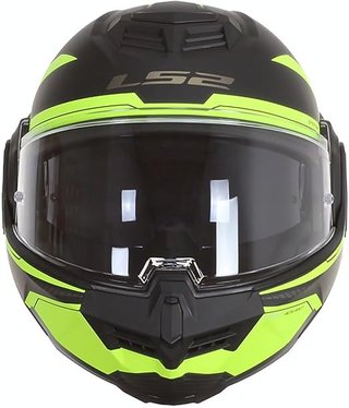Casco Moto Modular LS2 ADVANT REVO Negro H-V Yell