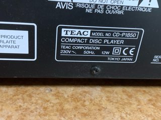 TEAC CD-P1850 Reproductor CD