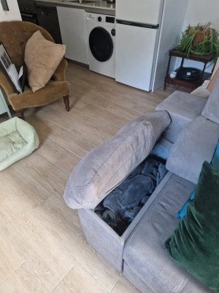 Sofá 3 plazas extensible gris