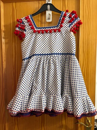 Traje Flamenca Niña Artesanal Lunares