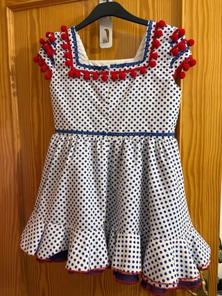 Traje Flamenca Niña Artesanal Lunares