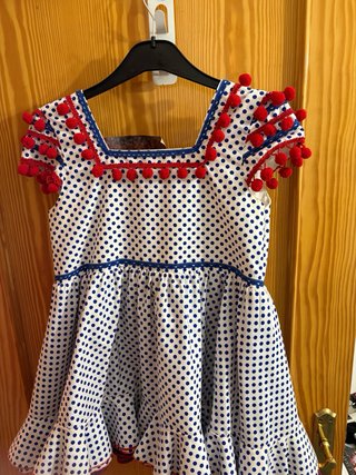 Traje Flamenca Niña Artesanal Lunares