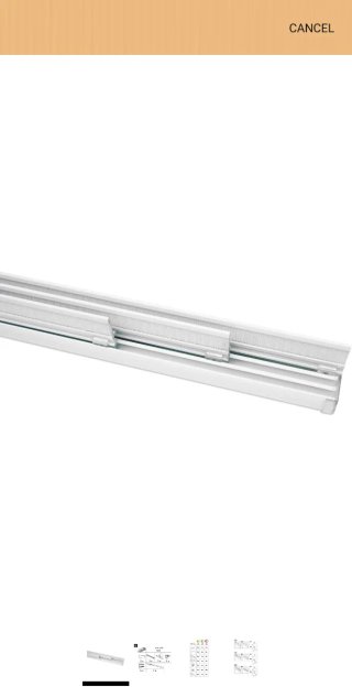 Juego completo de rieles para cortina 170 cms