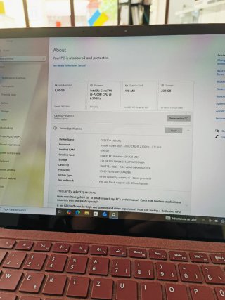 Microsoft Surface Laptop 1769 Rojo