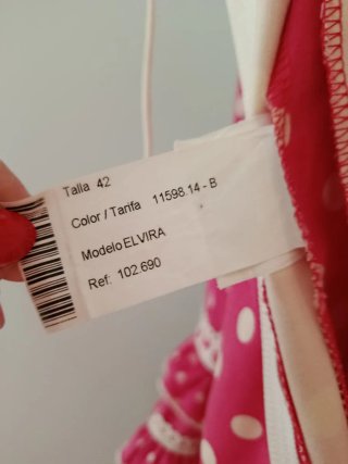 Traje de Flamenca Rosa Lunares