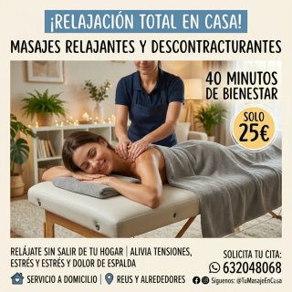 Masajes relajantes a domicilio