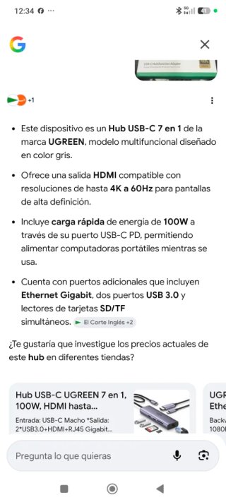 UGREEN Adaptador Multifunción USB-C 7 en 1