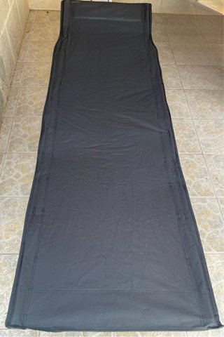 Cama Camping Plegable 190x71 cm Negra