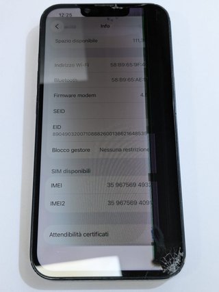 iPhone 14 128GB Midnight - Schermo rotto