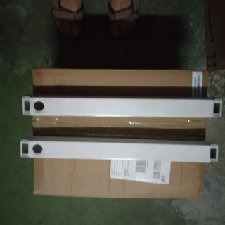 Porta Lámparas Metal Blanco+2 portalamparas