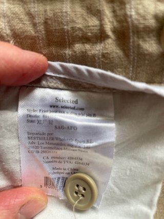 Pantalón de lino a rayas para hombre