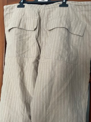 Pantalón de lino a rayas para hombre
