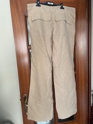 Pantalón de lino a rayas para hombre