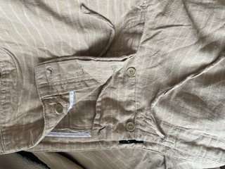 Pantalón de lino a rayas para hombre