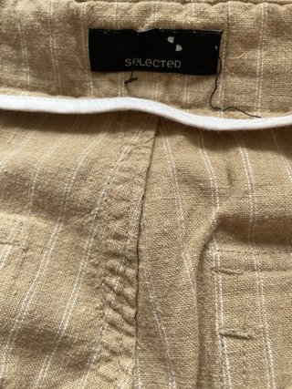 Pantalón de lino a rayas para hombre