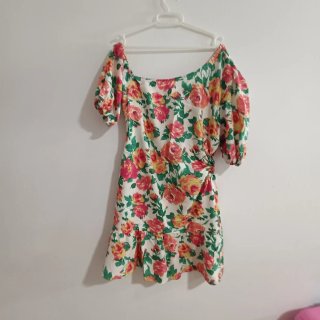 Vestido verde floral