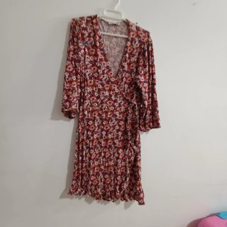 Vestido verde floral
