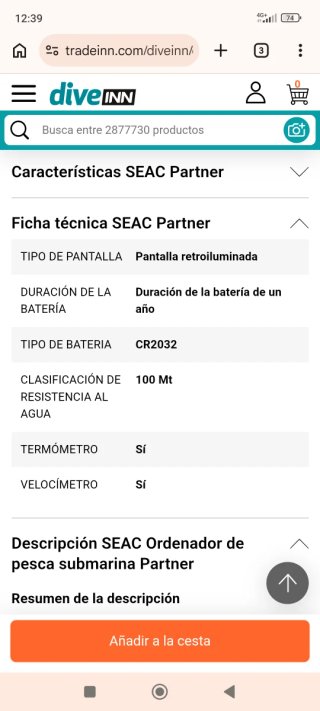 Ordenador pesca submarina SEAC