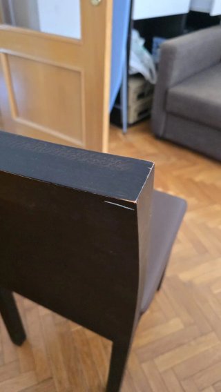 Tavolo da pranzo in legno nero + 6 sedie