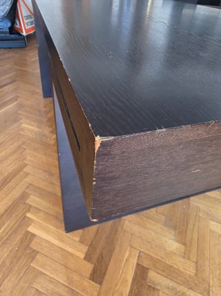 Tavolo da pranzo in legno nero + 6 sedie