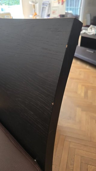 Tavolo da pranzo in legno nero + 6 sedie