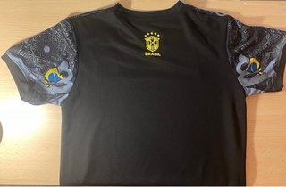 Camiseta Nike Brasil CBF Jesús Negra Dorada