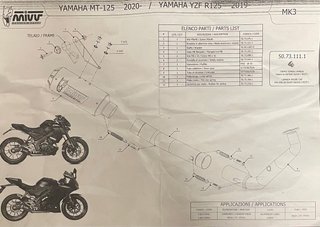 Escape MIVV MK3 Yamaha MT-125/YZF-125