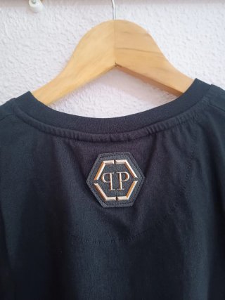 Camiseta Philipp Plein Negra con Calavera