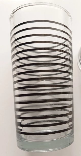 Juego 6 vasos Ikea rayas negras