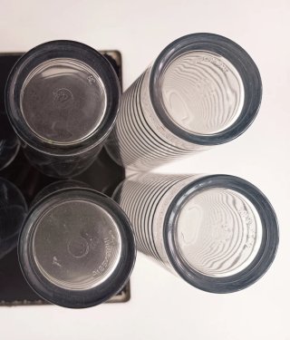 Juego 6 vasos Ikea rayas negras