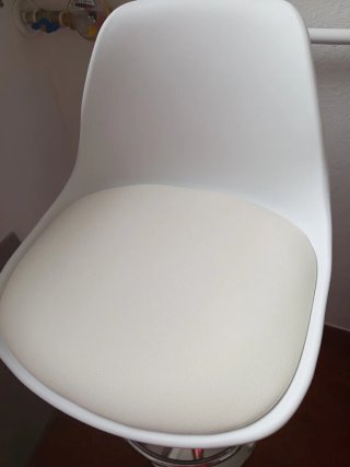 Taburete alto cocina elevable blanco